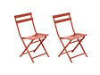 HESPERIDE - Lot de 2 Chaises de jardin métal pliante Greensboro Ambre- Hespéride - vignette