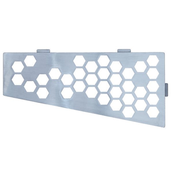 U-TILE - Etagère de douche en acier inox 26,2 x 12/7 cm x 2 mm  - Rectangulaire design Hexagone - fixation sans perçage - large