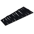 U-TILE - Etagère de douche en acier inox noir 26,2 x 12/7 cm x 2 mm - Rectangulaire design Tiger - fixation sans perçage - vignette