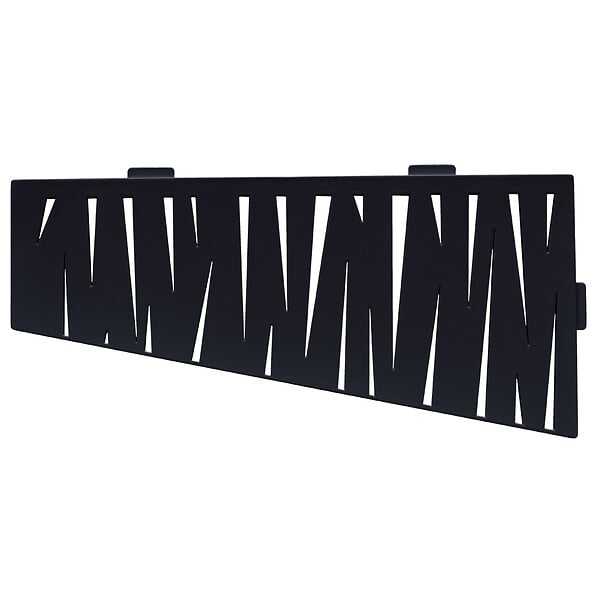 U-TILE - Etagère de douche en acier inox noir 26,2 x 12/7 cm x 2 mm - Rectangulaire design Tiger - fixation sans perçage - large