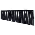 U-TILE - Etagère de douche en acier inox noir 26,2 x 12/7 cm x 2 mm - Rectangulaire design Tiger - fixation sans perçage - vignette
