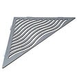 U-TILE - Etagère de douche en acier inox 20,4 x 20,4 cm x 2 mm - Triangulaire design Aqua - fixation sans perçage - vignette