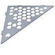 U-TILE - Etagère de douche en acier inox 20,4 x 20,4 cm x 2 mm - Triangulaire design Hexagone - fixation sans perçage - vignette