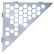 U-TILE - Etagère de douche en acier inox 20,4 x 20,4 cm x 2 mm - Triangulaire design Hexagone - fixation sans perçage - vignette