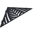 U-TILE - Etagère de douche en acier inox noir 20,4 x 20,4 cm x 2 mm - Triangulaire design Jungle - fixation sans perçage - vignette