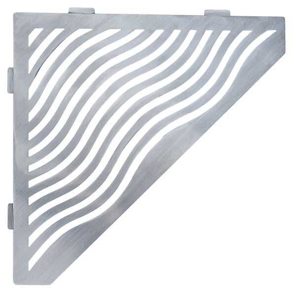 U-TILE - Etagère de douche en acier inox 20,4 x 20,4 cm x 2 mm - Pentagone design Aqua - fixation sans perçage - large