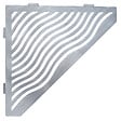 U-TILE - Etagère de douche en acier inox 20,4 x 20,4 cm x 2 mm - Pentagone design Aqua - fixation sans perçage - vignette