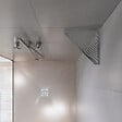 U-TILE - Etagère de douche en acier inox 20,4 x 20,4 cm x 2 mm - Pentagone design Aqua - fixation sans perçage - vignette