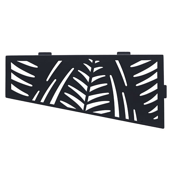 U-TILE - Etagère de douche en acier inox noir 26,2 x 12/7 cm x 2 mm - Rectangulaire design Jungle - fixation sans perçage - large