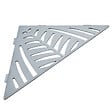 U-TILE - Etagère de douche en acier inox 20,4 x 20,4 cm x 2 mm - Triangulaire design Jungle - fixation sans perçage - vignette