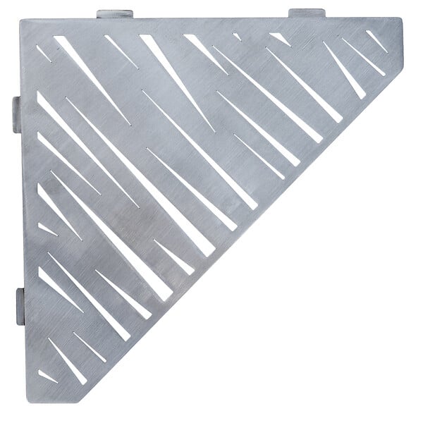 U-TILE - Etagère de douche en acier inox 20,4 x 20,4 cm x 2 mm - Pentagone design Tiger - fixation sans perçage - large