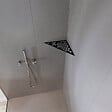 U-TILE - Etagère de douche en acier inox noir 20,4 x 20,4 cm x 2 mm - Triangulaire design Hexagone - fixation sans perçage - vignette