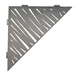 U-TILE - Etagère de douche en acier inox 20,4 x 20,4 cm x 2 mm - Triangulaire design Tiger - fixation sans perçage - vignette