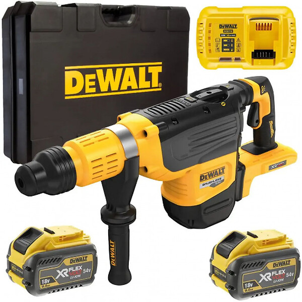 DEWALT - Perforateur SDS-Max XR Flexvolt 54V 19,4J, 52 mm -  - avec 2 batteries 54V 3Ah - coffret - DCH775X2-QW - large