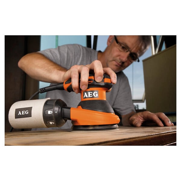AEG - Ponceuse excentrique AEG 125mm 300W EX 125 ED-SET - large