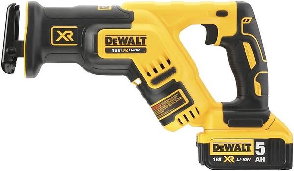 DEWALT - Scie sabre DEWALT DCS367P2 XR 18V Brushless (2x5.0Ah) avec coffret T-Stack et chargeur - large
