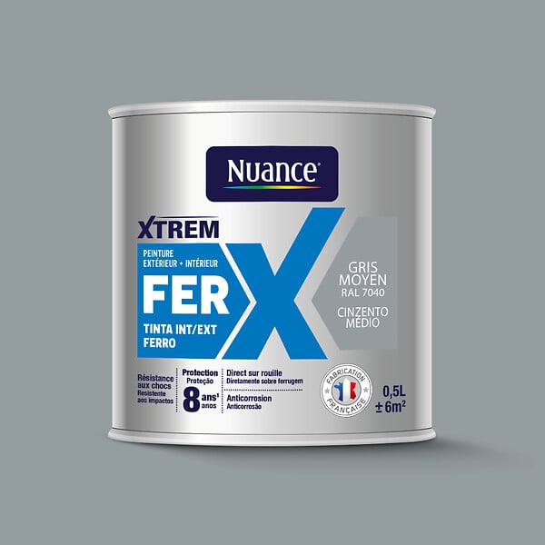 NUANCE - Peinture fer gris galet SAT 0.5L - large