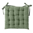 MODE DE VIE - Galette piquée Romeo - Coton et polyester - Sauge - 40x40cm - vignette