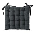 MODE DE VIE - Galette piquée Romeo Coton/polyester - Anthracite - 40x40cm - vignette