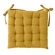 MODE DE VIE - Galette piquée Romeo - Coton - Ocre - 40x40cm - vignette