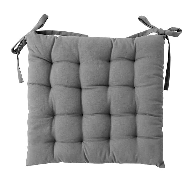 MODE DE VIE - Galette piquée Romeo - Coton et polyester - Gris clair - 40x40cm - large