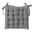 MODE DE VIE - Galette piquée Romeo - Coton et polyester - Gris clair - 40x40cm - vignette