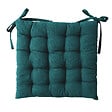 MODE DE VIE - Galette piquée Romeo coton et polyester - Bleu - 40x40cm - vignette
