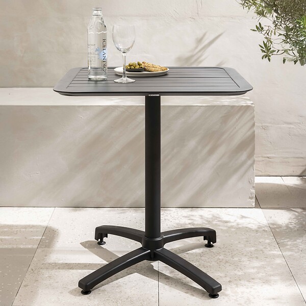 OVIALA - Table inclinable de terrasse 60 x 60 cm noir - Almada - large