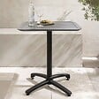 OVIALA - Table inclinable de terrasse 60 x 60 cm noir - Almada - vignette