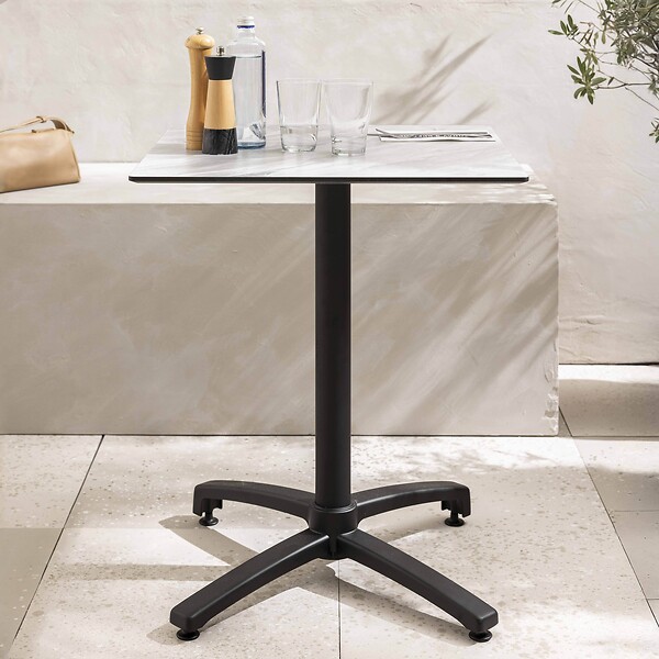 OVIALA - Table de terrasse 70 cm inclinable marbre - Opéra - large