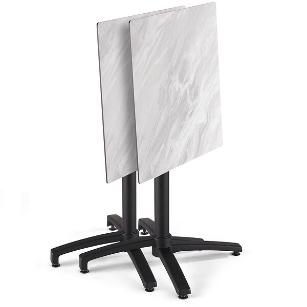 OVIALA - Table de terrasse 70 cm inclinable marbre - Opéra - large