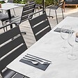 OVIALA - Table de terrasse 70 cm inclinable marbre - Opéra - vignette