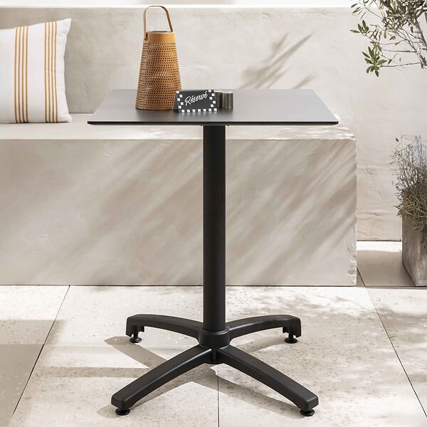 OVIALA - Table de terrasse 60 cm inclinable noir - Opéra - large