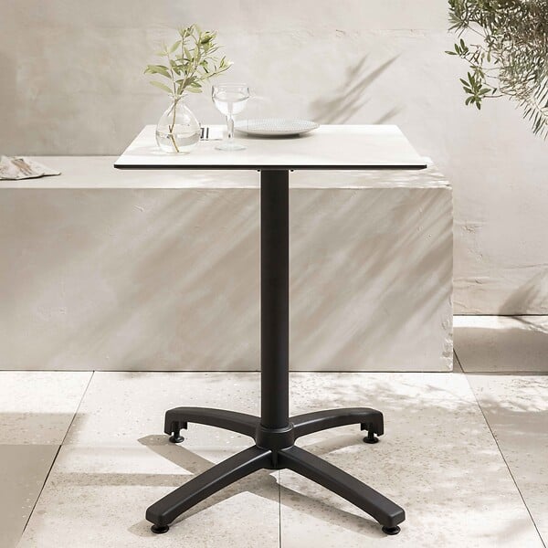 OVIALA - Table de terrasse 70 cm inclinable beton gris clair - Opéra - large