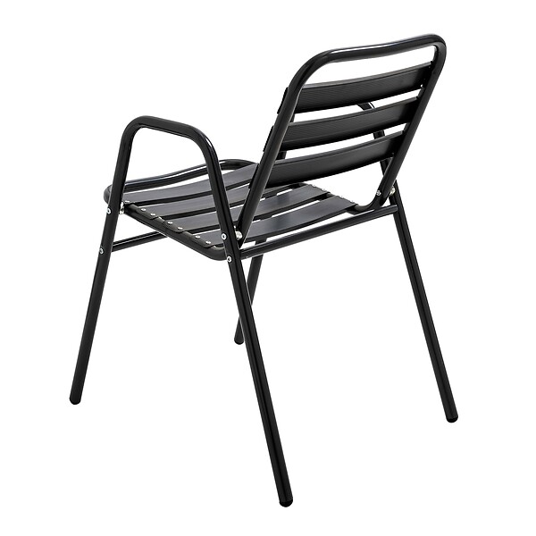 OVIALA - Lot de 4 fauteuils de jardin aluminium noir - Nothing Hill - large