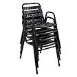 OVIALA - Lot de 4 fauteuils de jardin aluminium noir - Nothing Hill - vignette