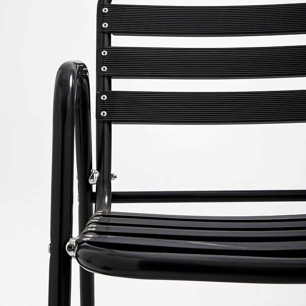 OVIALA - Lot de 4 fauteuils de jardin aluminium noir - Nothing Hill - large