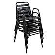 OVIALA - Chaise de jardin empilable en aluminium noire - Nothing Hill - vignette