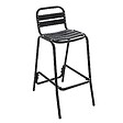 OVIALA - Tabouret haut en aluminium anodisé noir - Soho - vignette