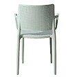 OVIALA - Lot de 4 chaises de terrasse en plastique vert sauge - Riga - vignette