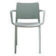 OVIALA - Lot de 4 chaises de terrasse en plastique vert sauge - Riga - vignette