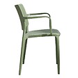 OVIALA - Lot de 4 chaises de terrasse en plastique vert cactus - Riga - vignette