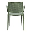 OVIALA - Lot de 4 chaises de terrasse en plastique vert cactus - Riga - vignette