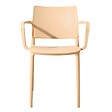 OVIALA - Lot de 4 chaises de terrasse en plastique jaune clair - Riga - vignette