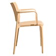 OVIALA - Lot de 4 chaises de terrasse en plastique jaune clair - Riga - vignette