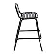 OVIALA - Lot de 4 chaises haute en aluminium noir - Soho - vignette