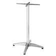 OVIALA - Pied de table ajustable 72/110 cm en aluminium argenté - Cork - vignette