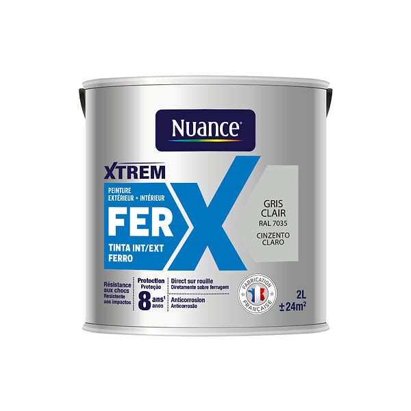 NUANCE - Peinture fer gris granit SAT 2L - large