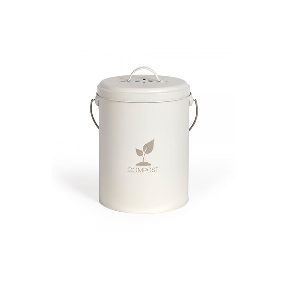 LIVOO - Seau à Compost De Cuisine Crème 6l - MES154C - large