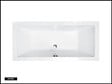OTITEC - Baignoire Droite sans Tablier - 180 x 80 cm - QUADRO SANS TABLIER - REPOSE-TÊTE OFFERT - vignette